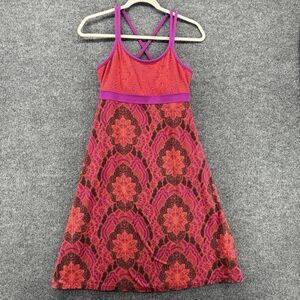 PrAna Dress Size S Purple Orange Sleeveless A-Line Outdoor 90s Hippie Boho Gypsy